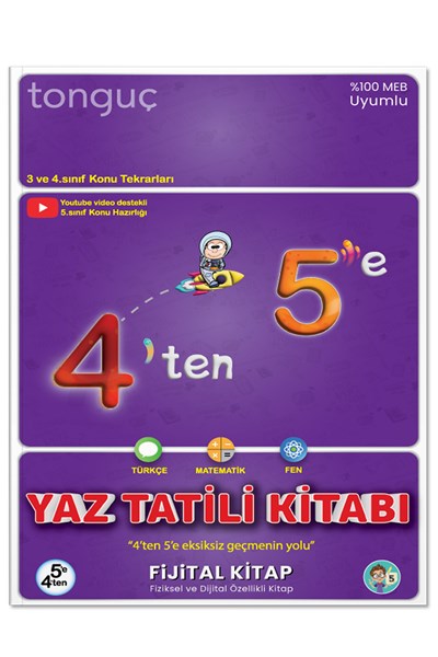 4'ten 5'e Hazırlık Kitabı - 3. ve 4. Sınıf Konu Tekrarları - Tonguç Yayınları