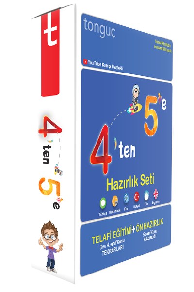 4'ten 5'e Hazırlık Seti - Konu Anlatımlı - 3 Kitap - Tonguç Yayınları