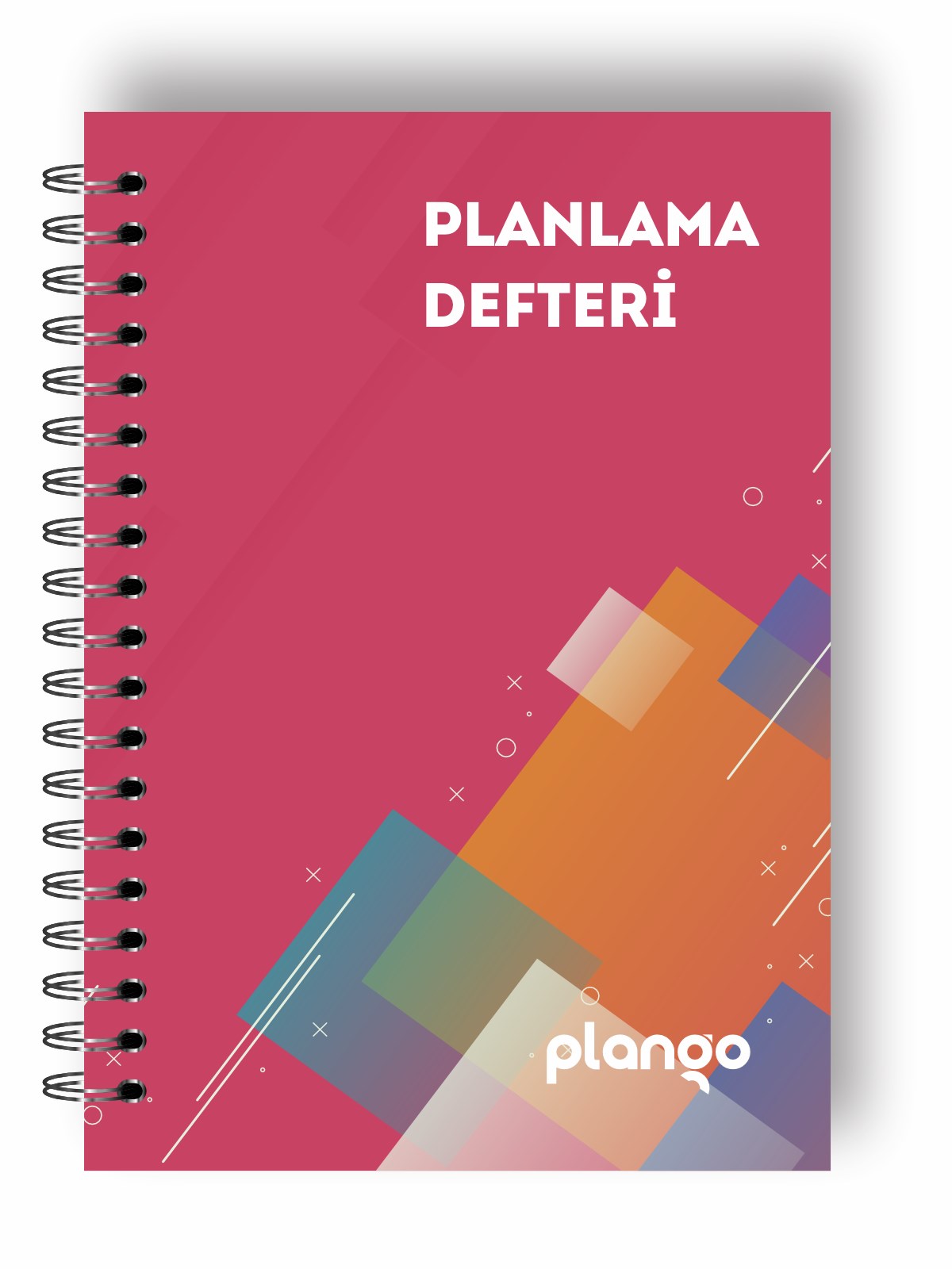 Kırmızı Kareler Günlük Planlayıcı Defter - Daily Planner - Ders Çalışma Planlayıcı Defteri - Planlam