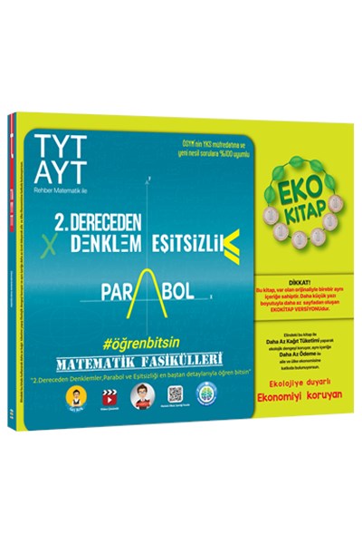 TYT-AYT Matematik Fasikülleri- EKO İkinci Dereceden Denklemler-Parabol-Eşitsizlikler EKO